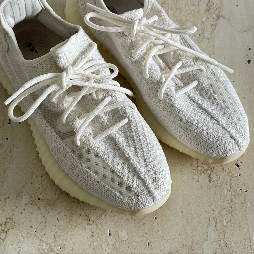 YZY White Sneakers, Size 9US, Authentic